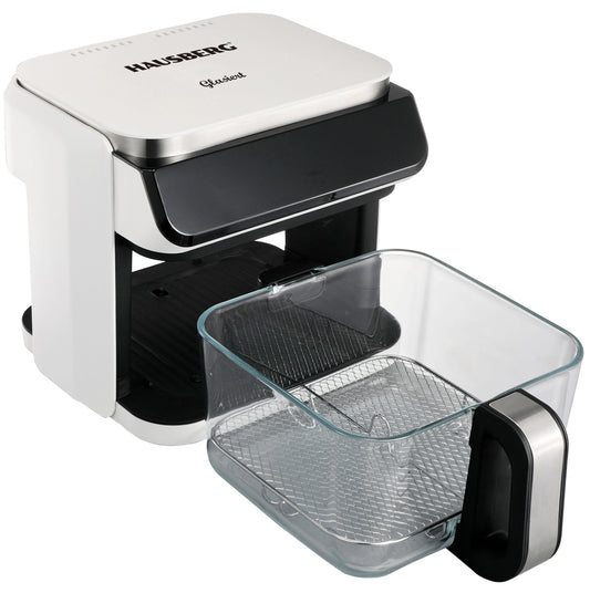 HAUSBERG HB-2343AB Airfryer 6.5L Glazen Mand Wit 1200W