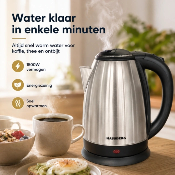 HAUSBERG HB-3615 Stainless Steel Kettle 1.8L 1500W