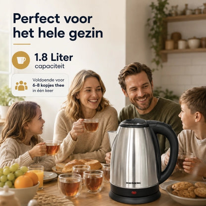 HAUSBERG HB-3615 Stainless Steel Kettle 1.8L 1500W