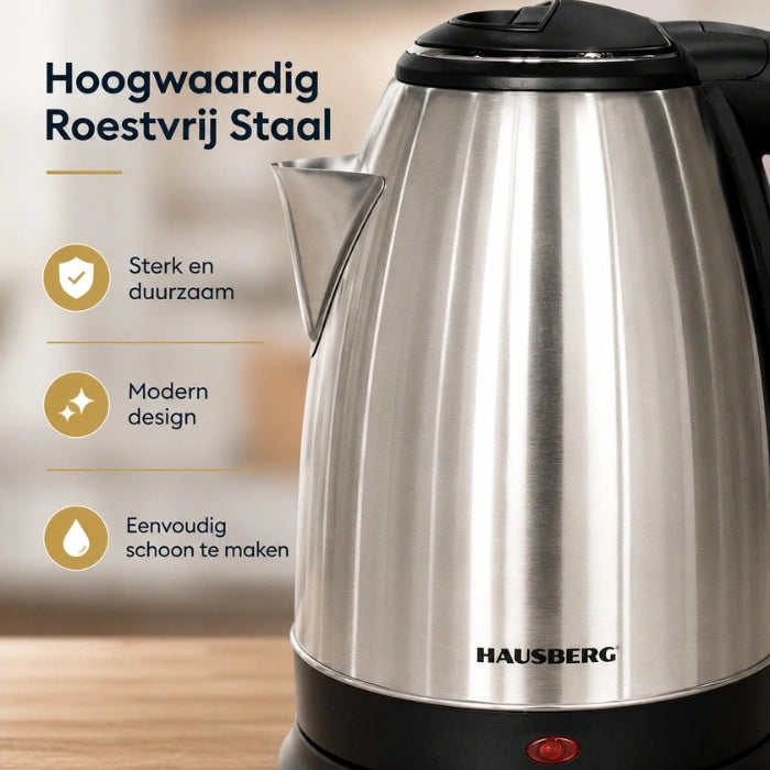 HAUSBERG HB-3615 Stainless Steel Kettle 1.8L 1500W