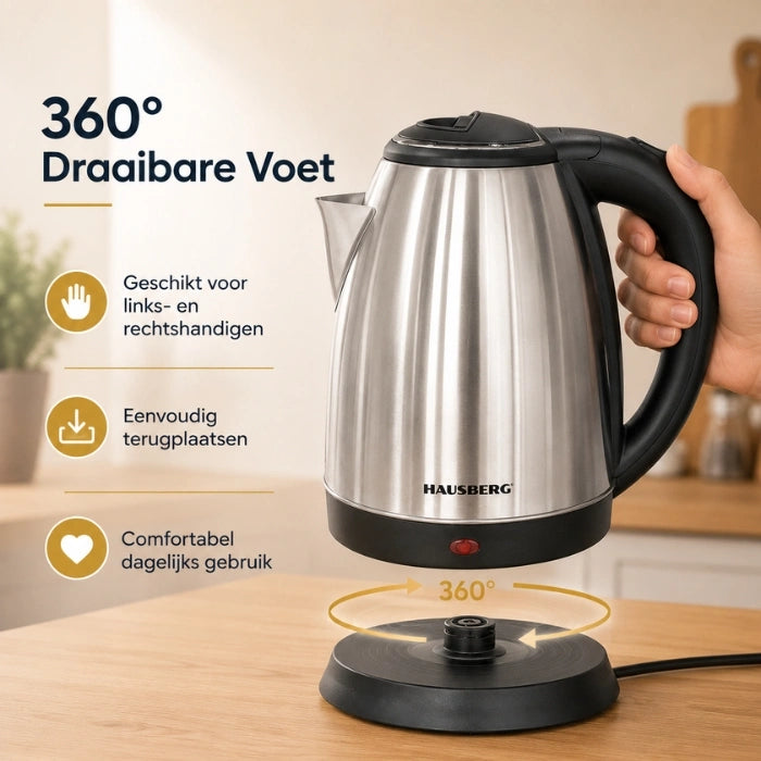 HAUSBERG HB-3615 Stainless Steel Kettle 1.8L 1500W