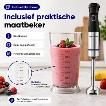 HAUSBERG HB-7704IN Staafmixer 2-in-1 1000W met Garde & Maatbeker