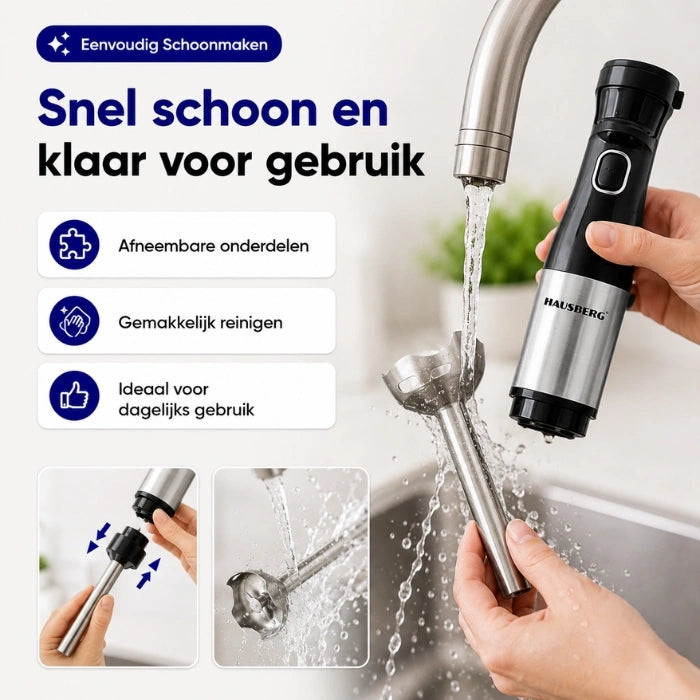 HAUSBERG HB-7704IN Staafmixer 2-in-1 1000W met Garde & Maatbeker