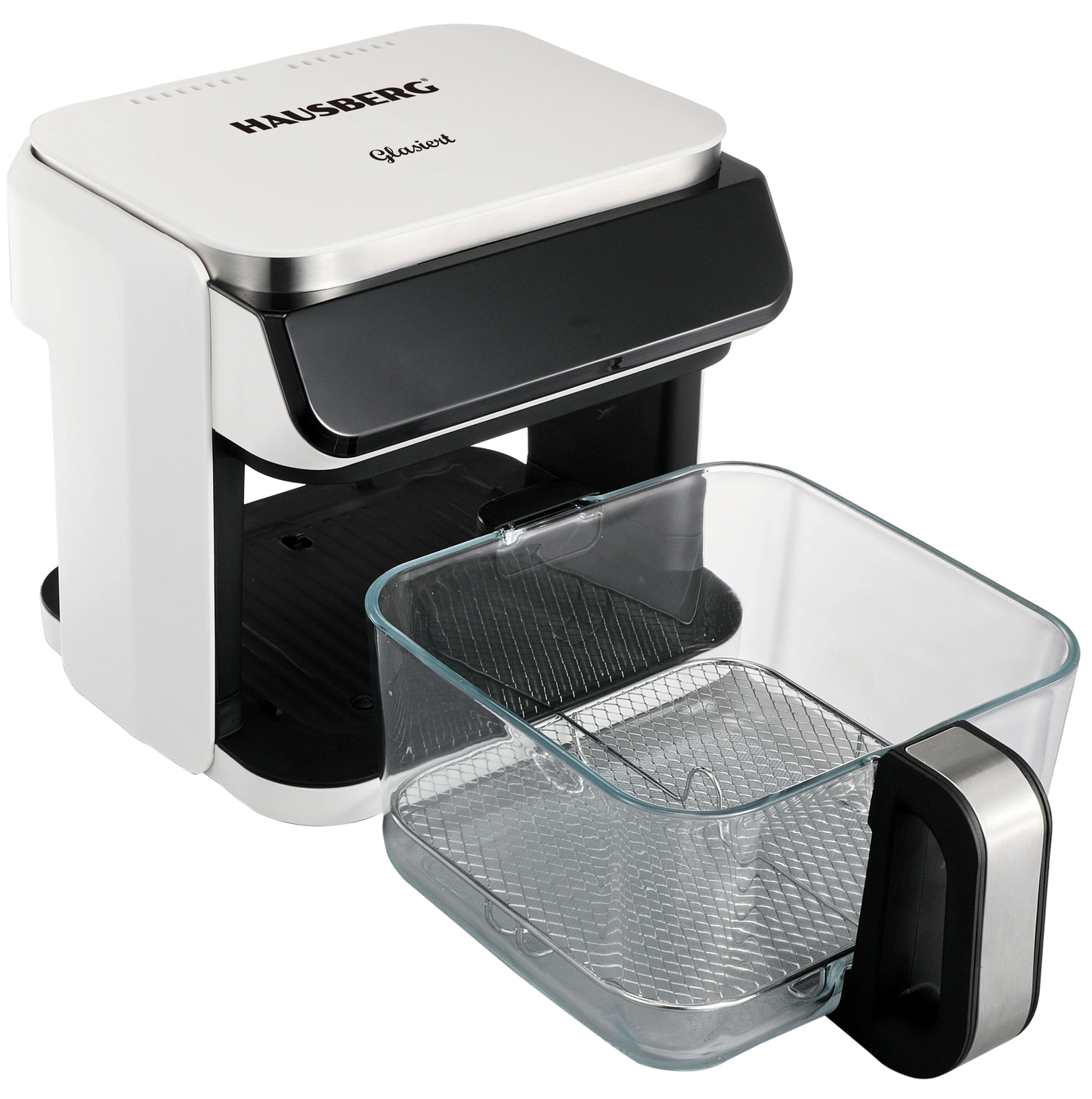 HAUSBERG HB-2343AB Airfryer 6.5L Glazen Mand Wit 1200W