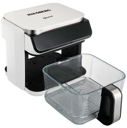 HAUSBERG HB-2343AB Airfryer 6.5L Glazen Mand Wit 1200W