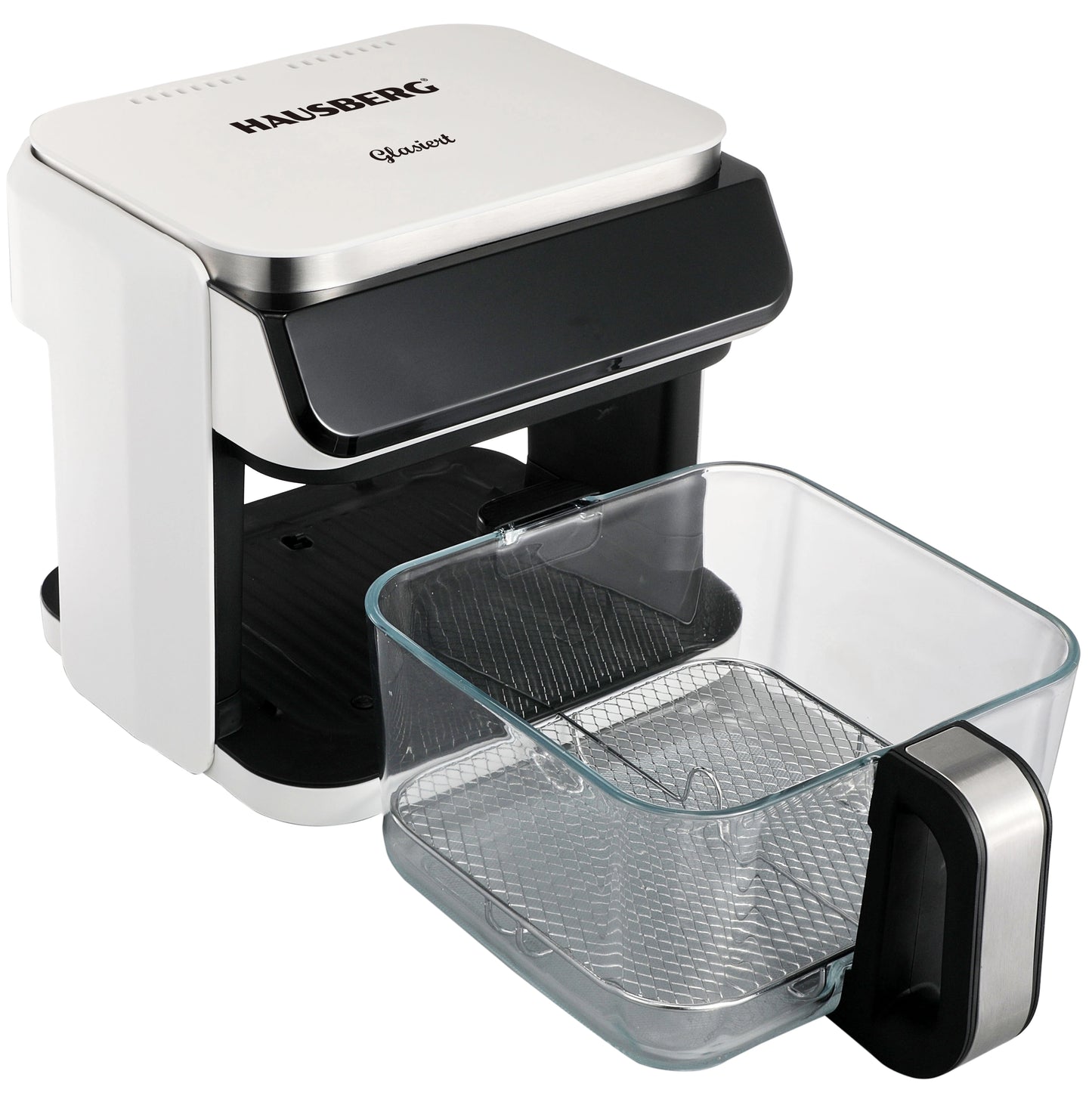 HAUSBERG HB-2343AB Airfryer 6.5L Glazen Mand Wit 1200W