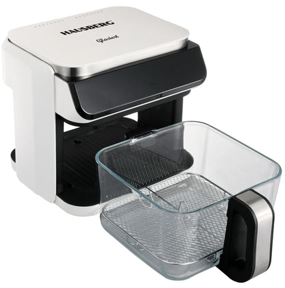HAUSBERG HB-2343AB Airfryer 6.5L Glazen Mand Wit 1200W