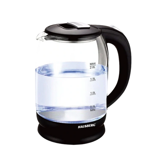 HAUSBERG HB-3616 Glass Kettle 2L with LED & 360° Base