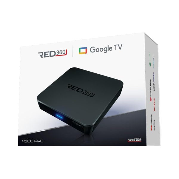 Redline RED360 X100 Pro Android TV Box 4K, with Google TV